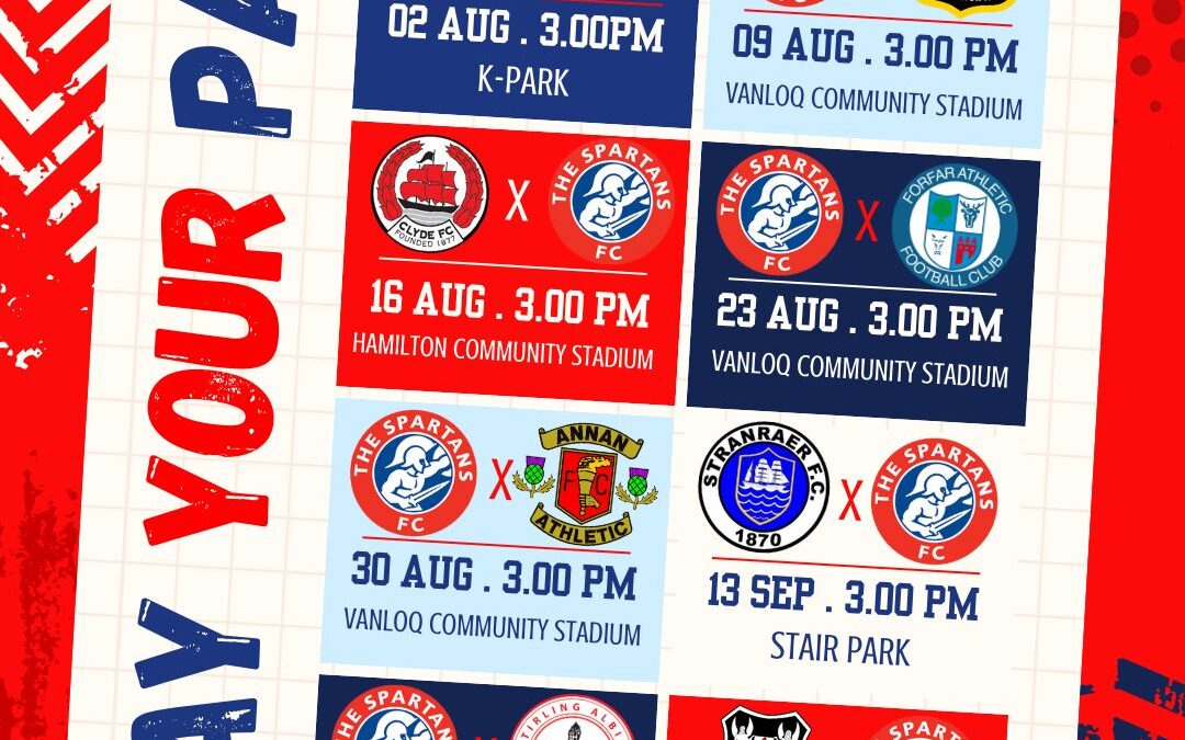 2025/26 Fixtures Announced!