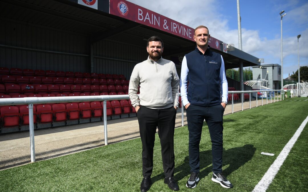Bain & Irvine renew sponsorship of the Family Stand for the 2025/26 campaign