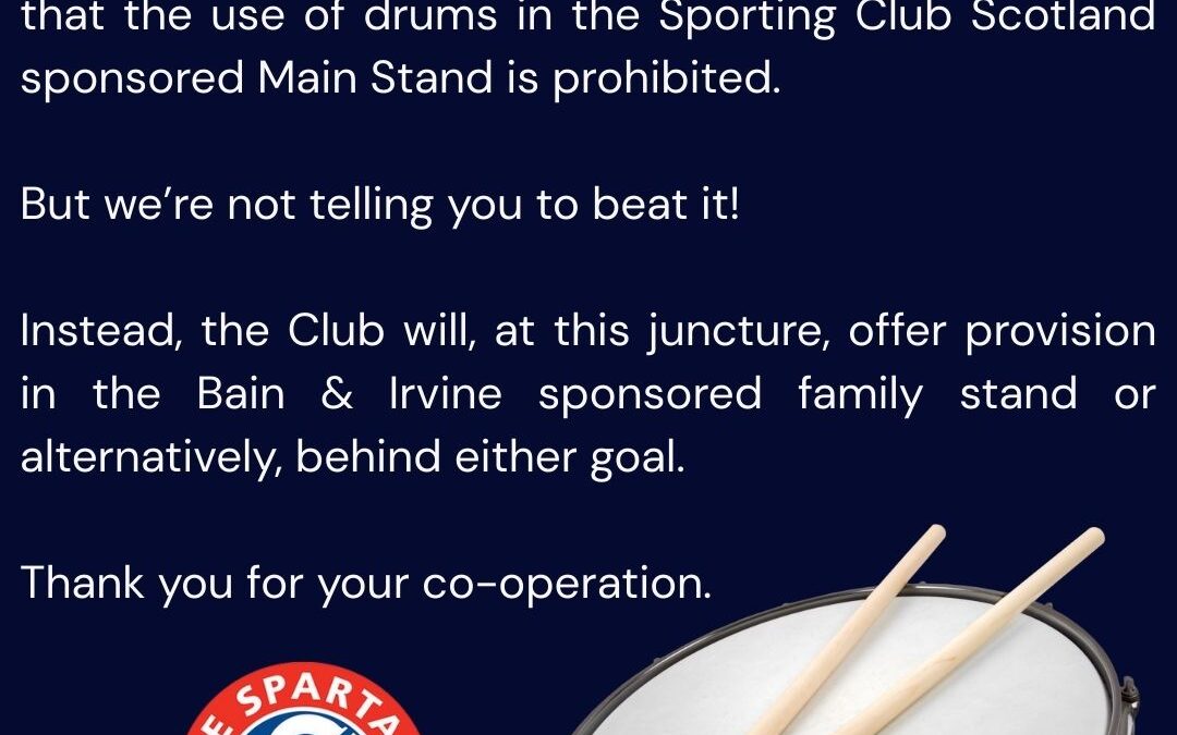 Use of Drums – Policy Update