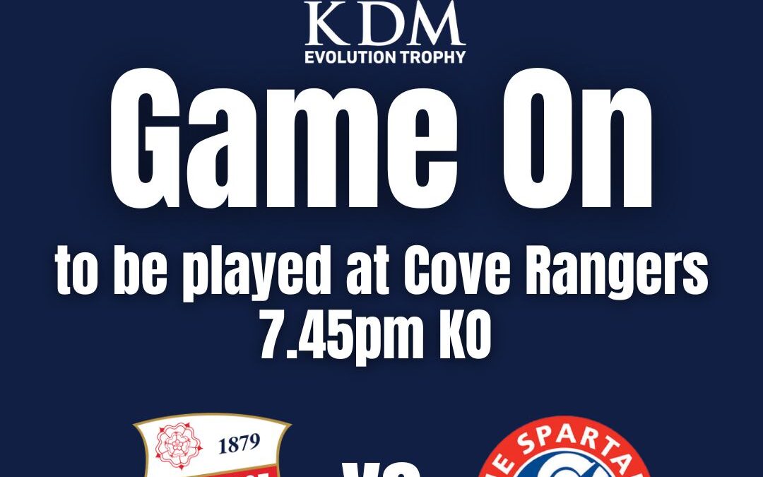 KDM Evolution Trophy – GAME ON – VENUE CHANGE!