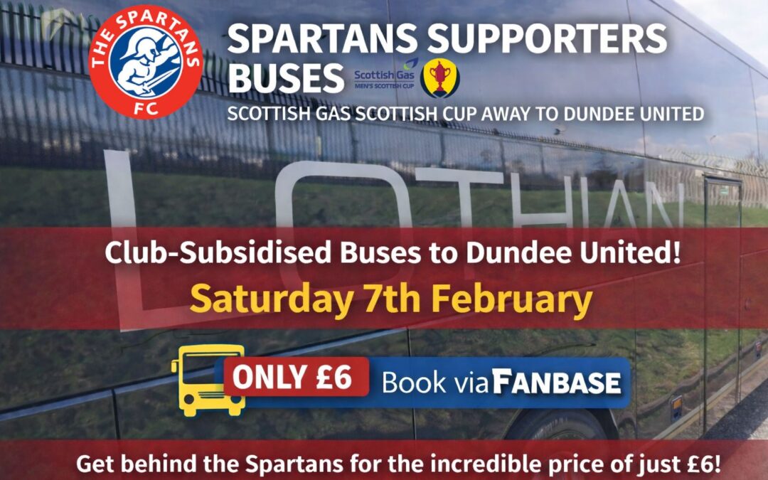 Subsidised Supporters Bus Travel to Dundee United now available